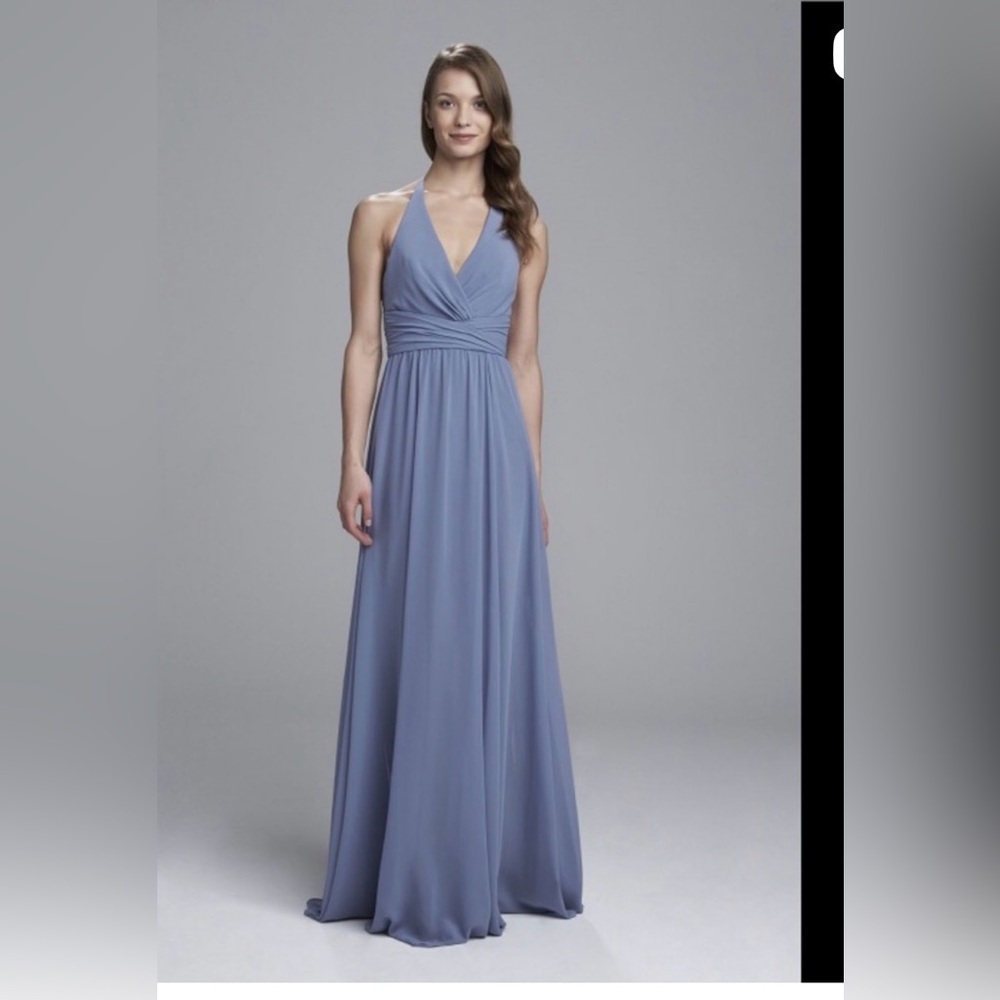 Amsale Jennifer Flat Chiffon Maxi Dress Size 10